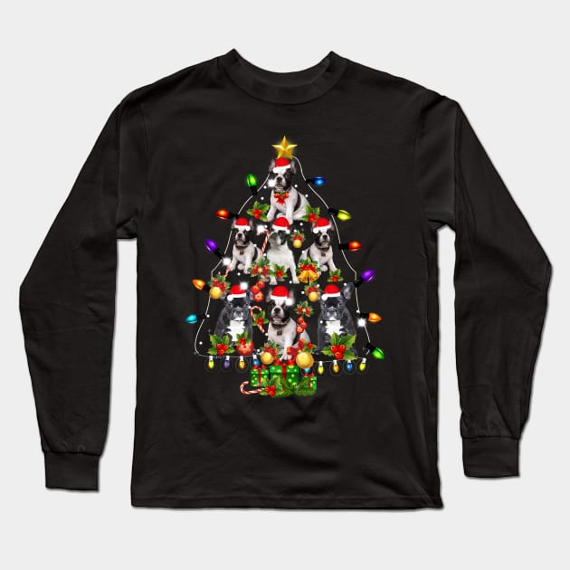 French Bulldog Christmas Tree Long Sleeve T-Shirt by Che Tam CHIPS